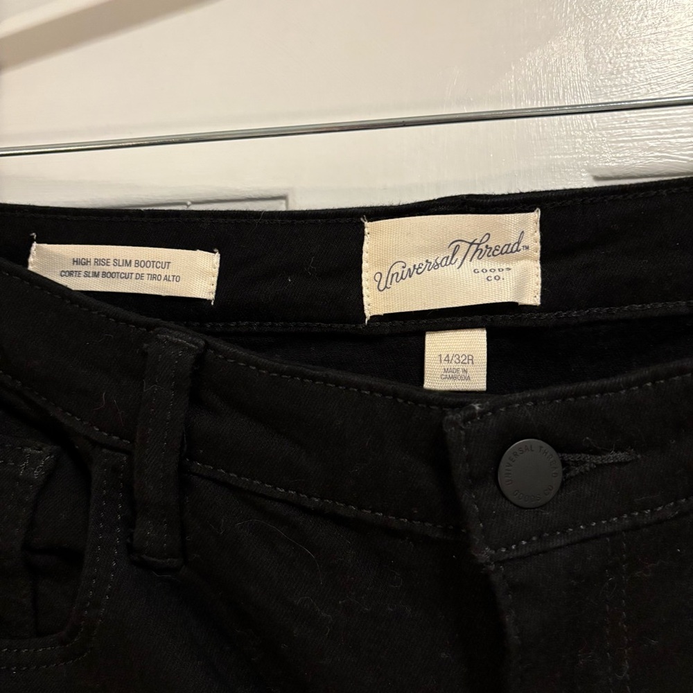Universal Thread High Rise Mini Boot Jeans in Black - Picture 4 of 6